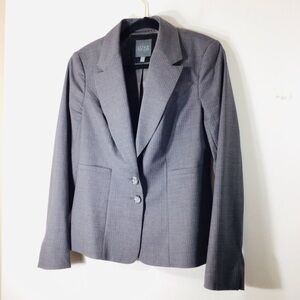 Luxe the Limited 8 wool grey pinstripe blazer jacket